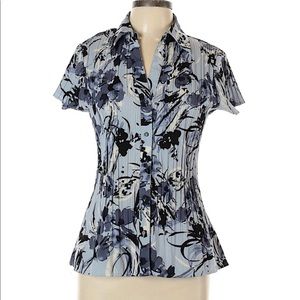 Apt 9 blue floral blouse